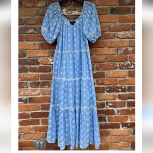 Karen Kane Prairie Puff Sleeve Tiered Maxi Dress